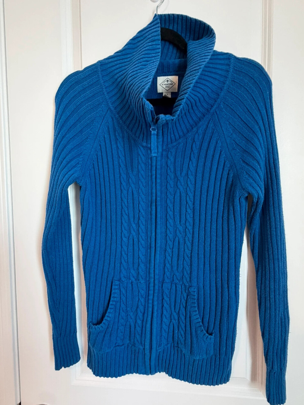 St Johns Bay blue zipper sweater medium